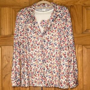 NWOT Haband 2-Piece Long Sleeve & Short Sleeve Blouse Top Size L